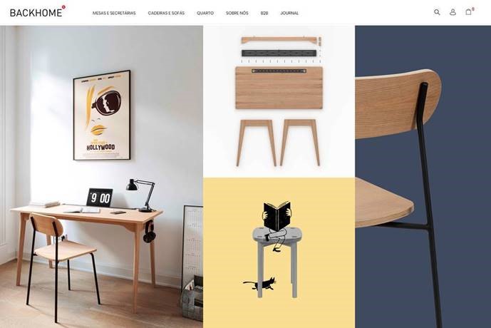 Backhome, a nova loja de mobiliário online que combina design, diversão e função.