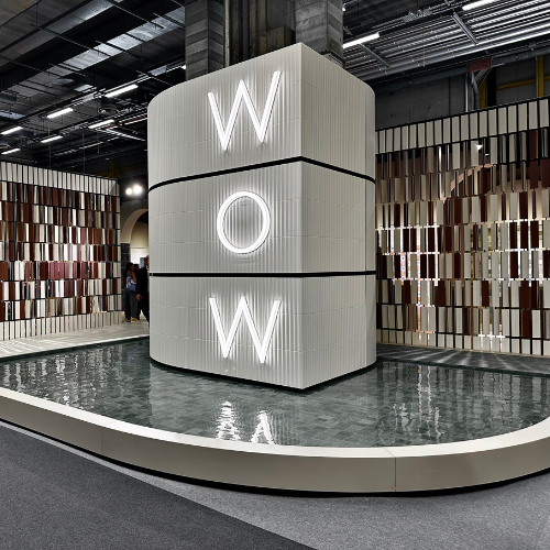 A ceramic journey of light and shade by WOW Design and Summumstudio at CERSAIE